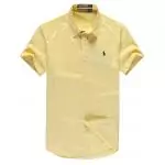 ralph lauren 2019U chemises hommes manche courte coton chaud polo single pony yellow